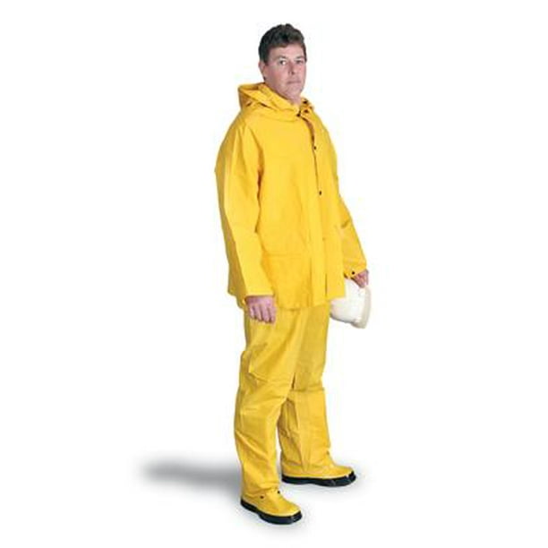 New PVC/Polyester 3pc Rain suit Gear with Detachable Hood New PVC/Polyester 3pc Rain suit Gear with Detachable Hood